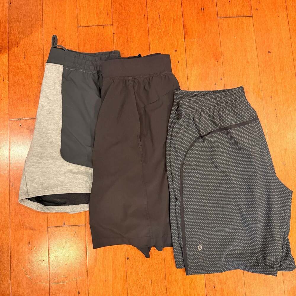 Lululemon Men's Athletic Shorts Bundle - 3 Pairs